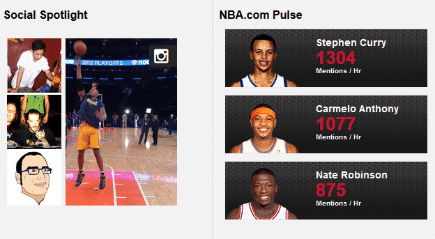NBA home page social media spotlight - Branding Lounge